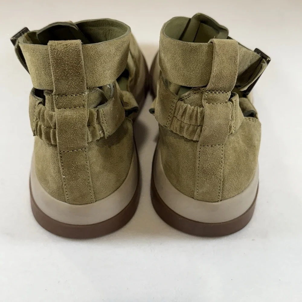New Free People Bodhi Fisher Sneakers Olive Moss Size 11 Sandals Womens Buckle - Picture 7 of 11